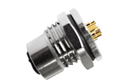 M12, гнездо, тип под пайку, крепление спереди, A-кодирование, 4 контакта, PG9