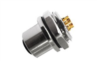 M12, гнездо, тип под пайку, крепление сзади A-, кодировка 12PIN PG9